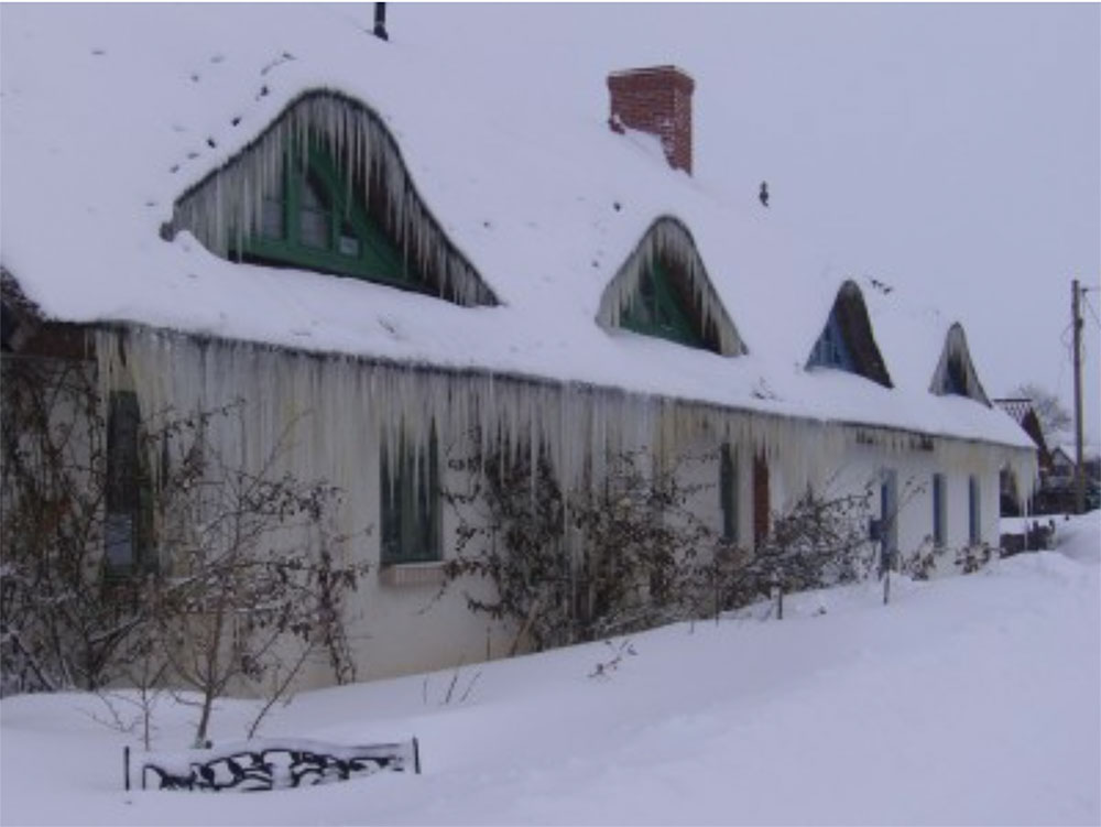 Schneewehen in Schweikvitz